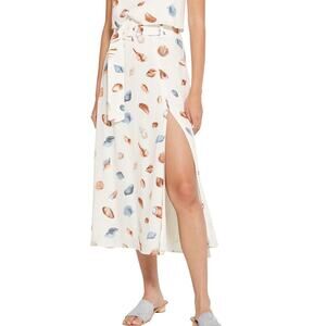 CAPULET "Devin" Seashell Belted Maxi Skirt US XS